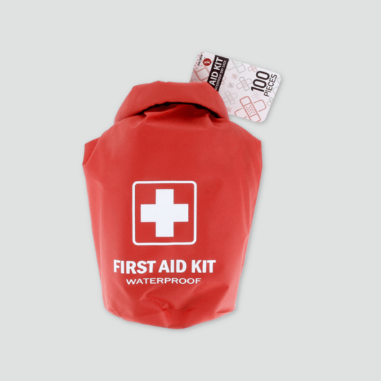 100 Piece First Aid Kit in a waterproof dry sack