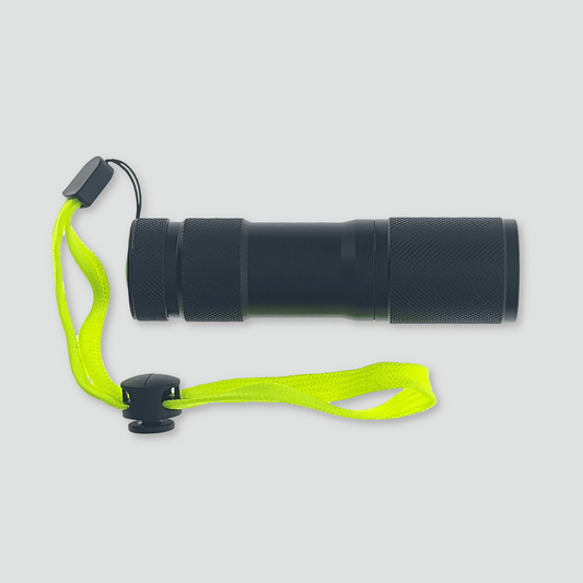 4 inch aluminum waterproof flashlight with wrist strap