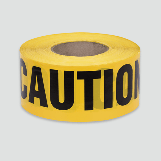 Roll of yellow and black caution tape
