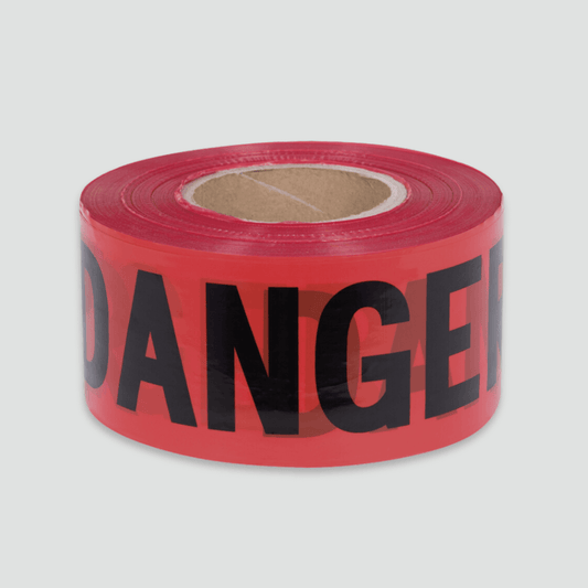 Roll of red and black Danger tape.