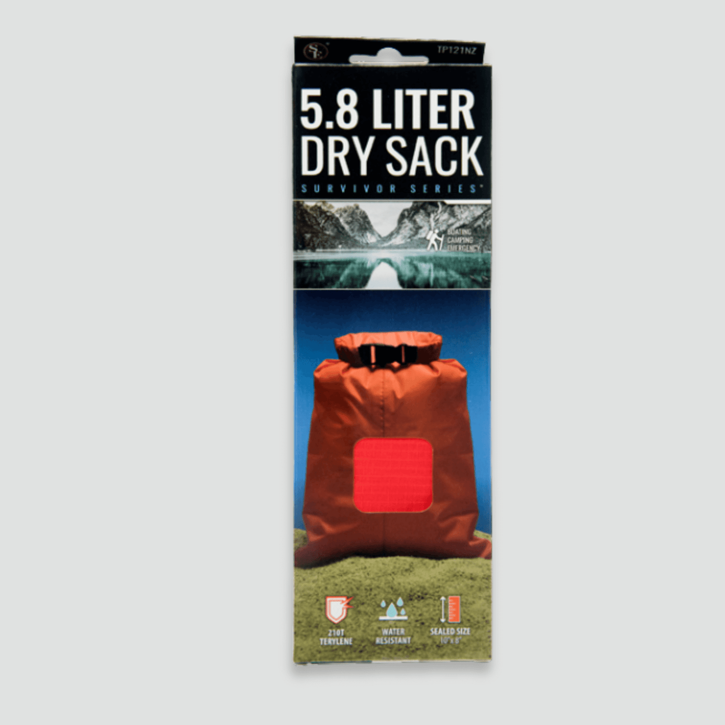 5.8L Water Resistant Dry Sack in Packaging