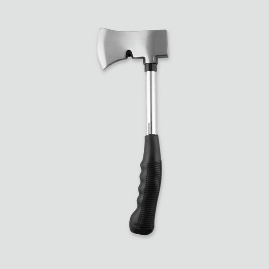 Camp axe perfect for chopping wood, securing tent pegs and more