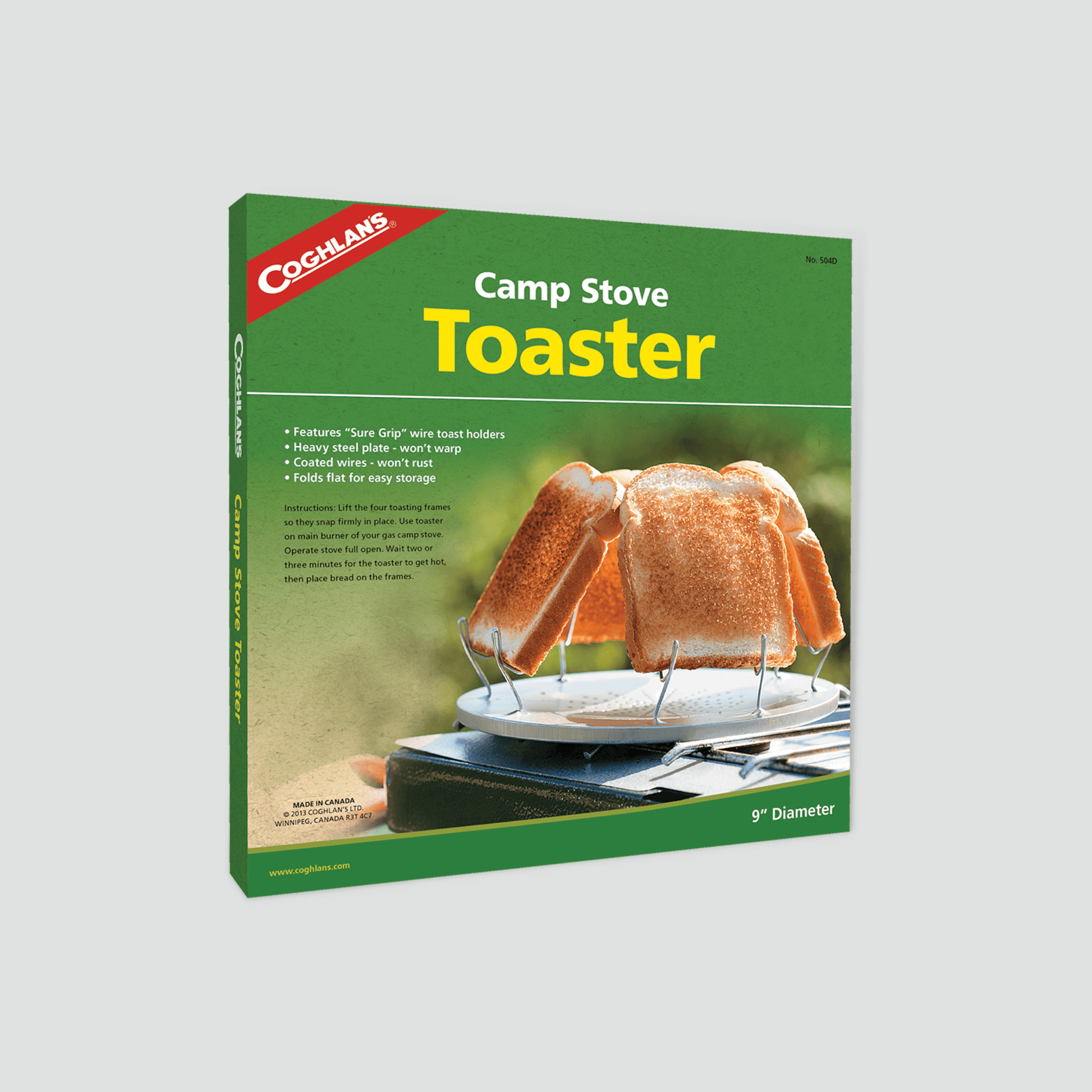 4-slot Camp Stove Toaster in the package