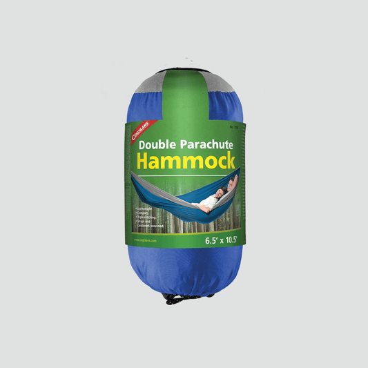 Blue double parachute hammock in package