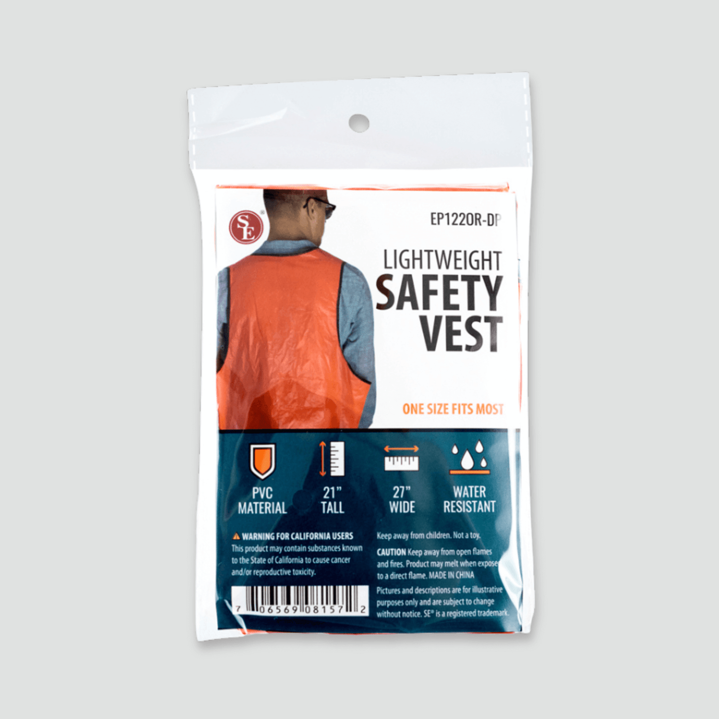 package of a Orange Disposable Safety Vest