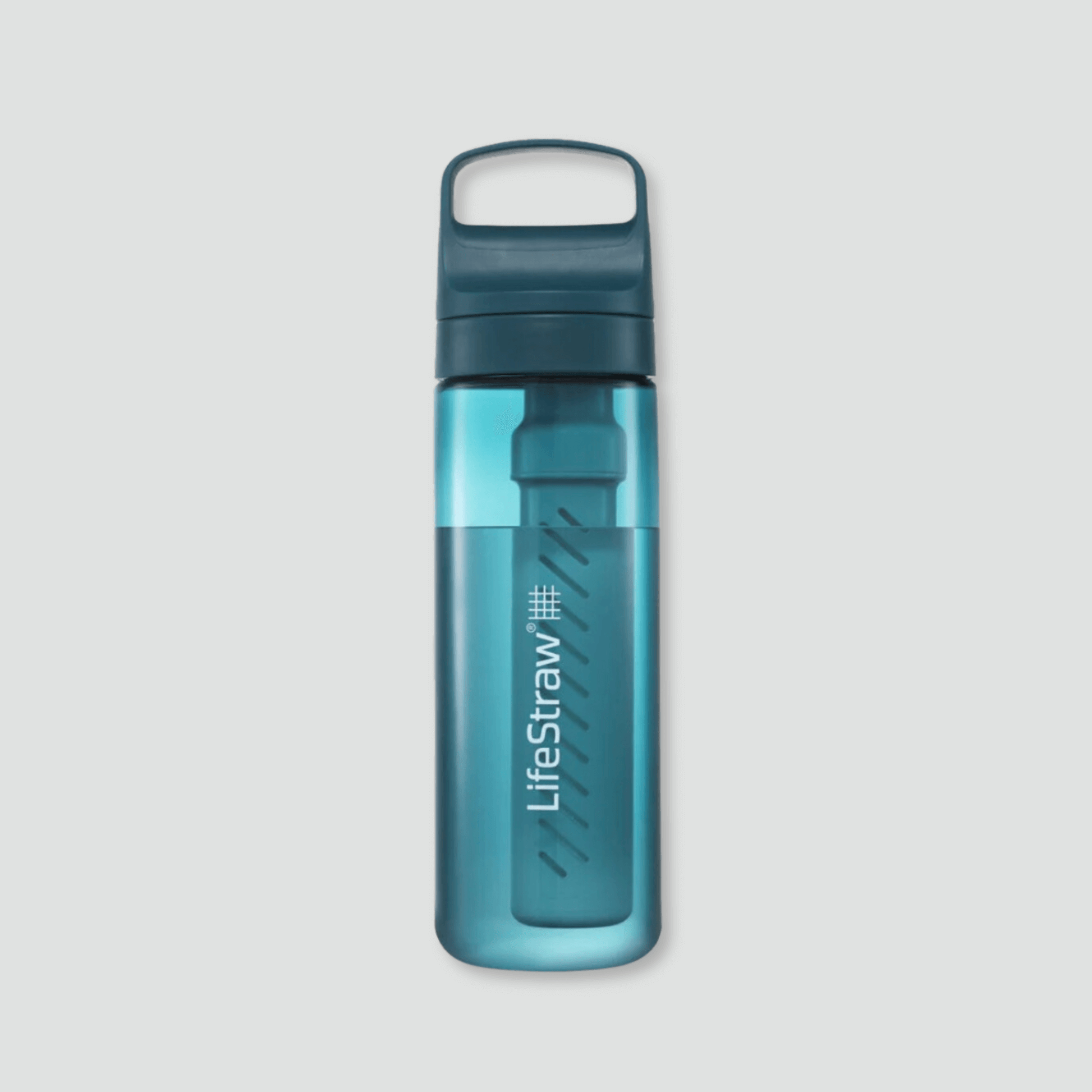 22oz LifeStraw Go Water Bottle with filter in teal.