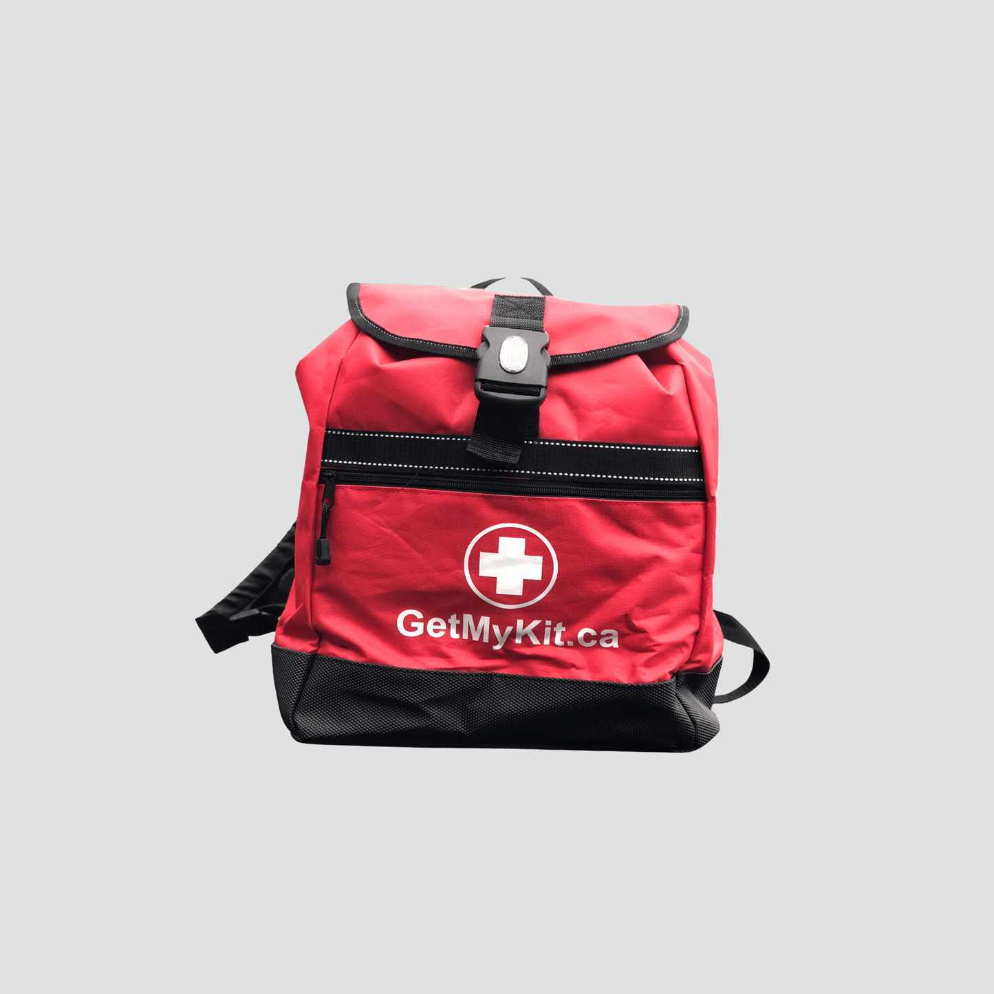 Red clip Backpack for emergency supplies